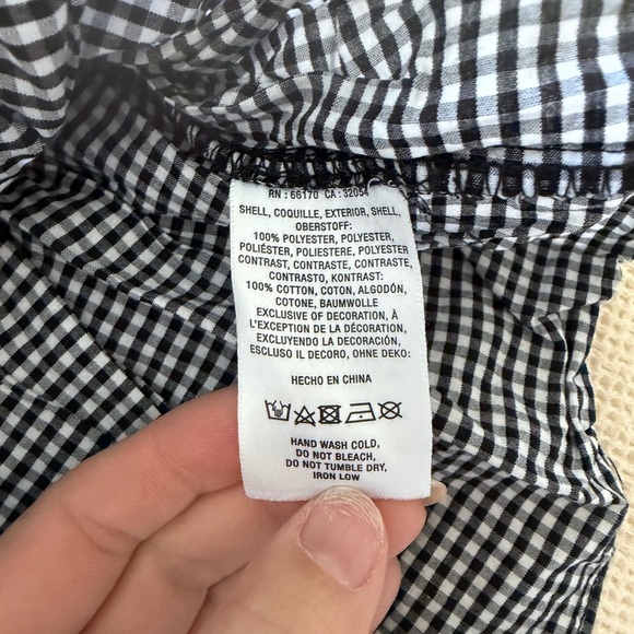 Anthropologie Maeve Elegant Teal Lace Gingham Women Top - Picture 10 of 10